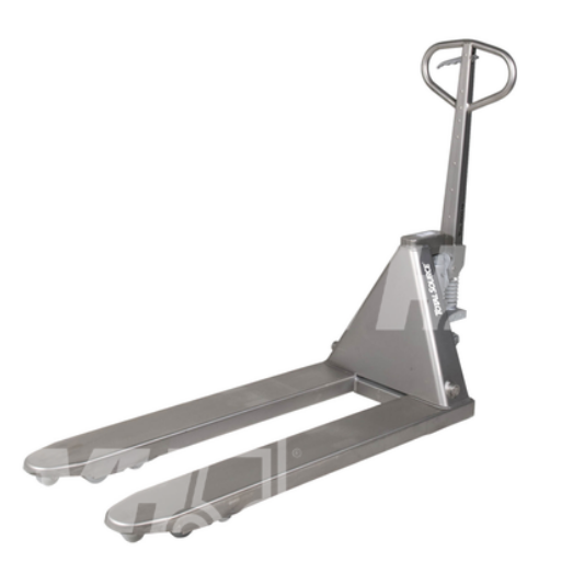 Hubwagen komplett Edelstahl Gabellänge 1150mm / Tragkraft 2500 Kg / Bereifung Nylon-Polyamid Einfach