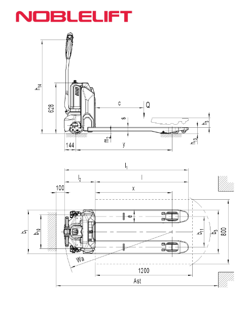 Niederhubwagen Noblelift Edge PT E15N 1500kg