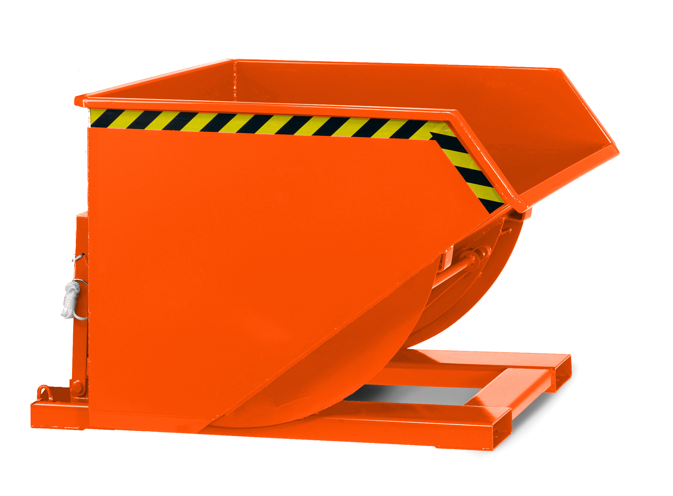 Heavy duty tipping container for forklifts